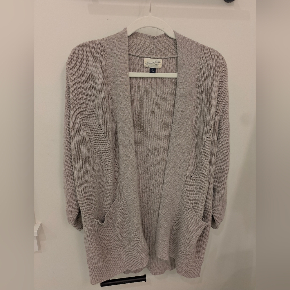 Universal Thread Women's Taupe 100 Percent Cotton Cardigan